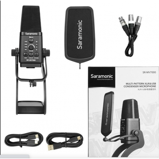 MICROFONO SARAMONIC SR-MV7000 de condensador USB y XLR