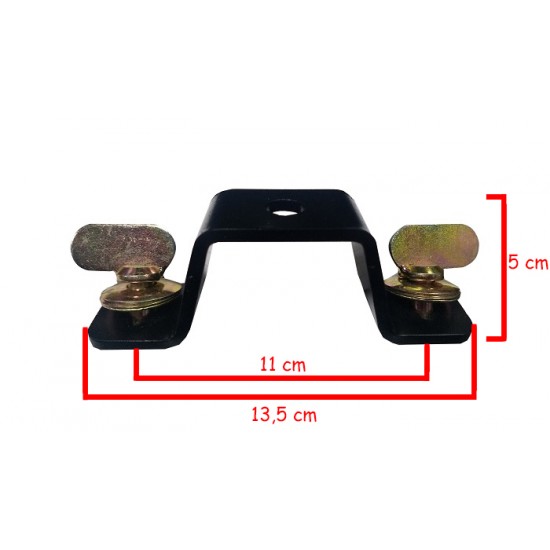 Omega clamp para cabeza movil con soporte para giro metalico