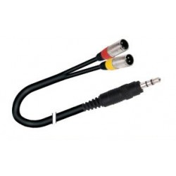 Cable Miniplug estereo a dos XLR macho 5 MTR PRODB