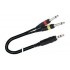 Cable Miniplug estereo a dos plug ¼ mono 2 MTRS PRODB
