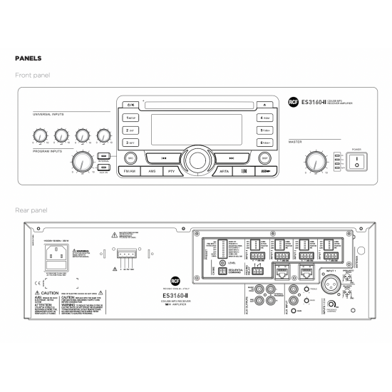 Amplificador con mixer y reproductor RCF ES 3160 II