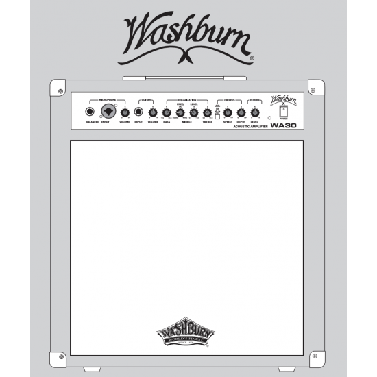 Amplificador de guitarra acústica Washburn WA30